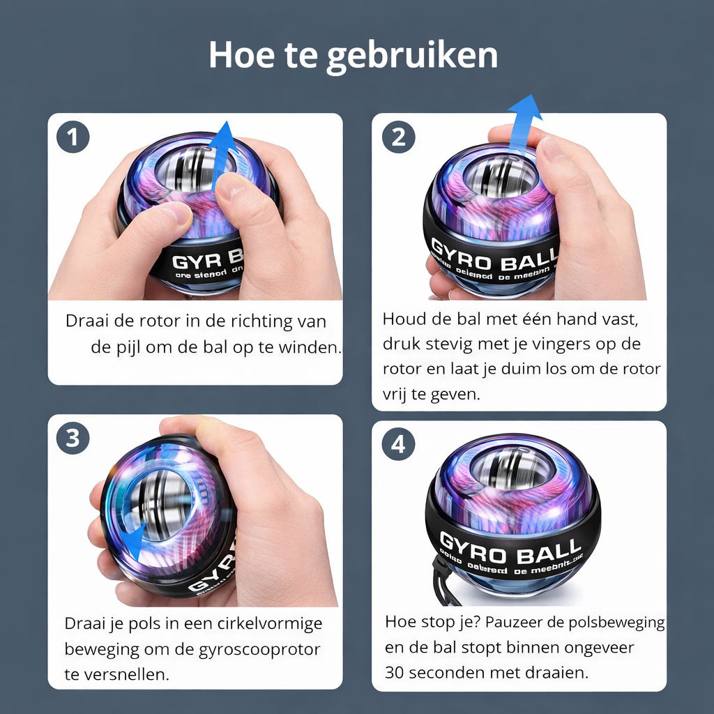 Hand Grip Trainer Bal Pols en Onderarm Training