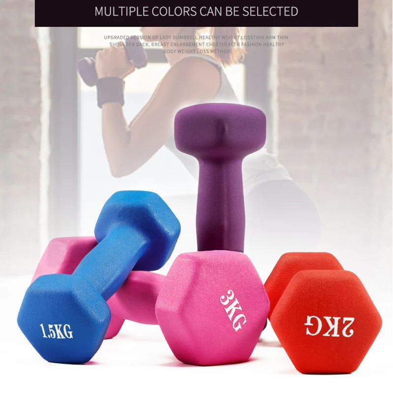Hexagon Dumbbell - Kunststof Halter